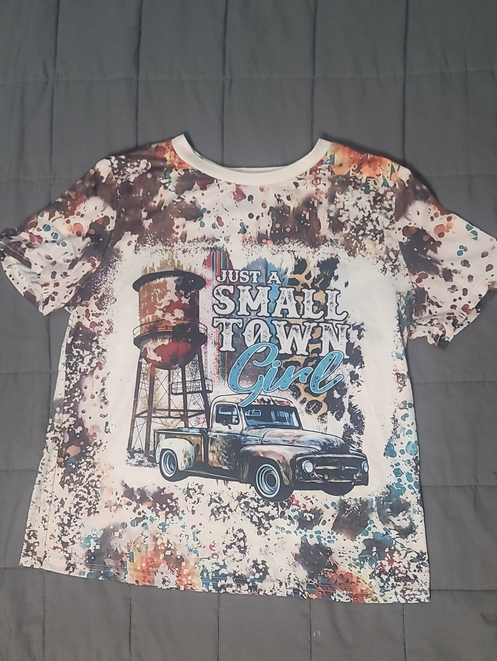 Small Town Girl Graphic Tee - White Multi